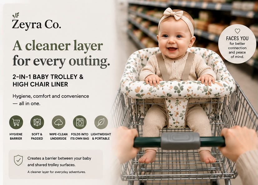 Zeyra Co. 2-in-1 Baby Trolley & High Chair Liner